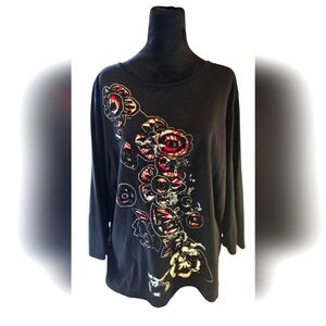 Laura Ashley Woman 3X Black Tee